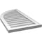 Ekena Millwork Quarter Round Top Left Surface Mount PVC Gable Vent w/ 2"W x 1-1/2"P Brickmould Frame, 18"W x 34"H GVPQL18X3402SN - alternate 3